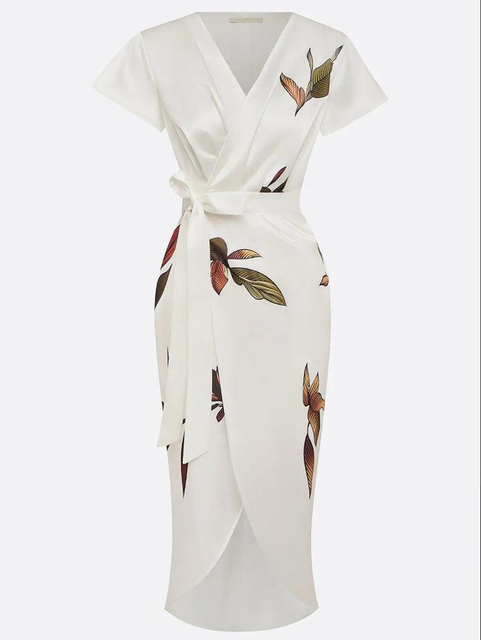 Evie | Elegant Floral Wrap Dress