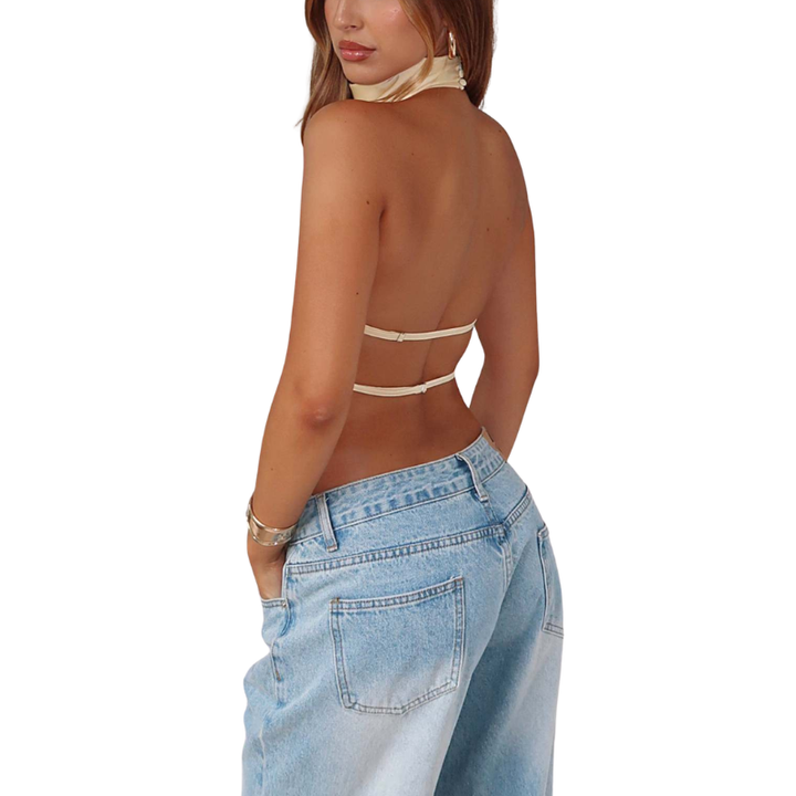Chinie | Chic Sleeveless Halter Neck Blouse