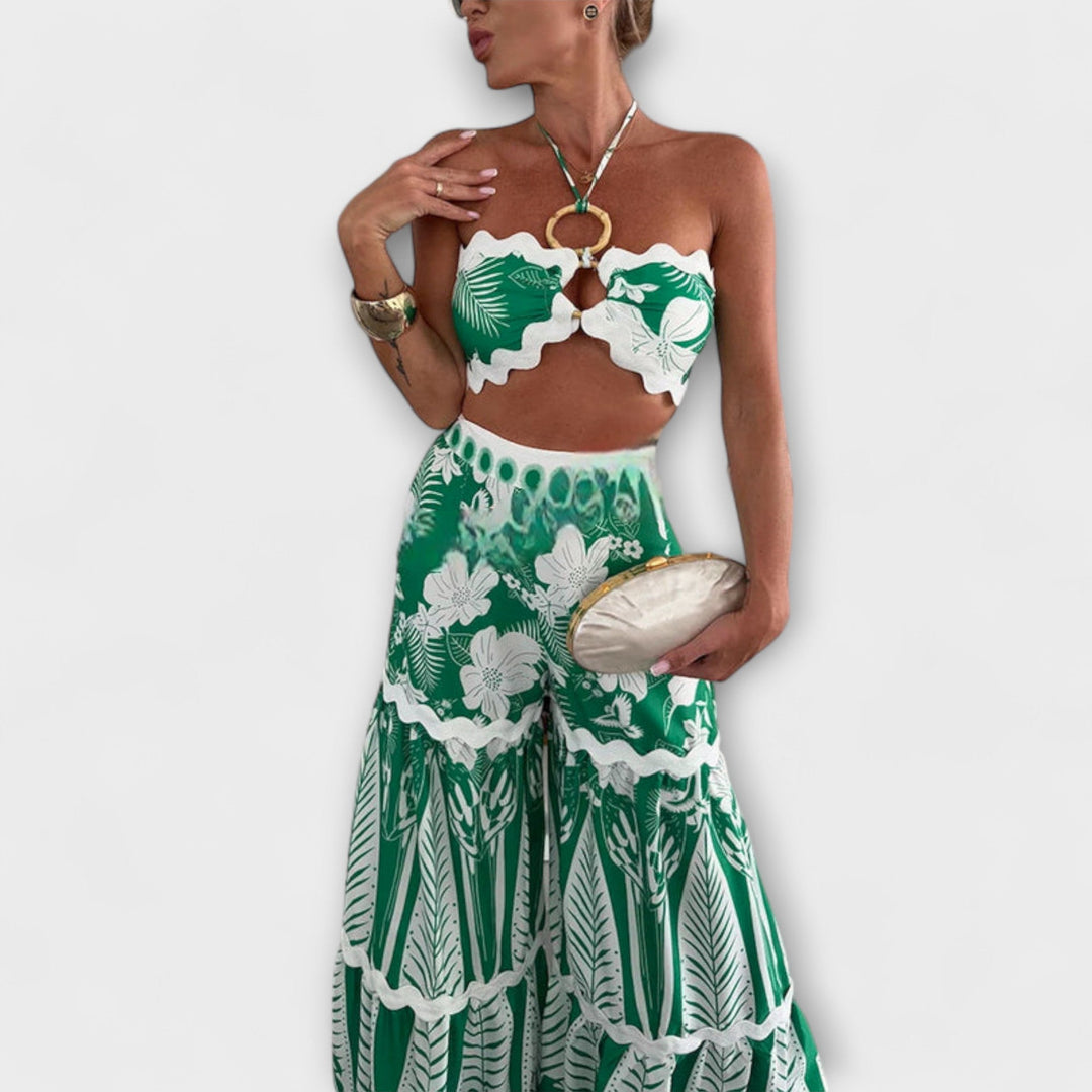 Zella Cassie | Ric Rac Trim Halter Ring Set