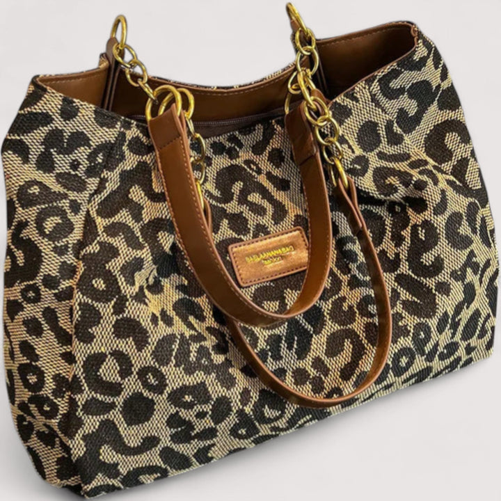Lévrier | Leopard Canvas Shopping Bag