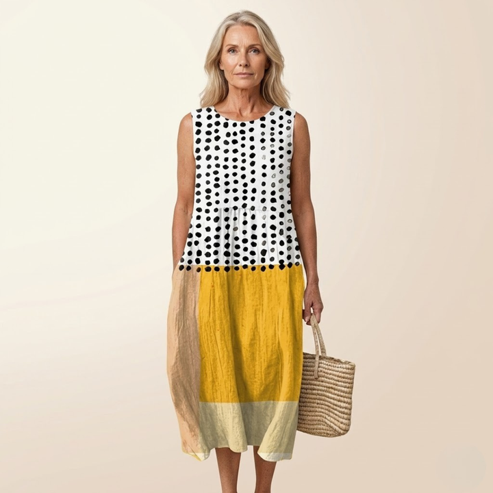 Bella | Casual Colorblock Midi Dress