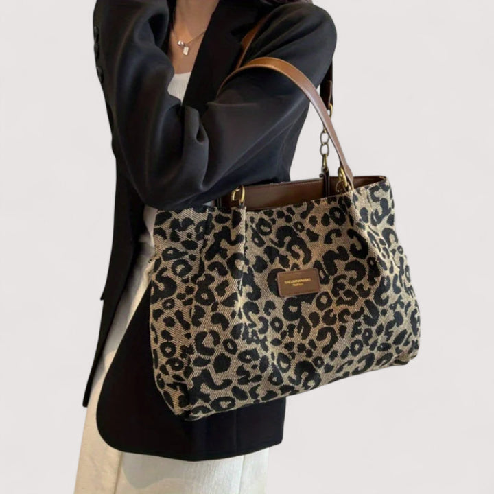 Lévrier | Leopard Canvas Shopping Bag