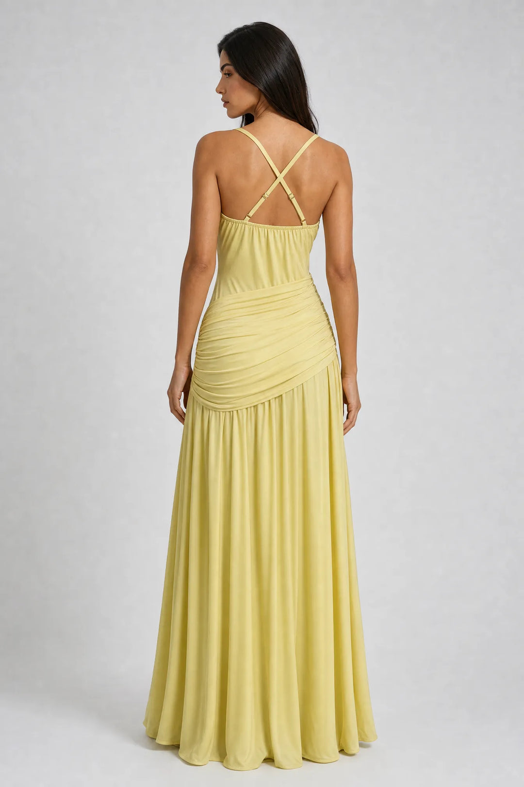 Mary | Elegant Draped Maxi Dress