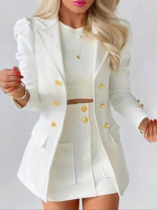 Magda | Elegant Two-Piece Blazer & Skirt Set for Winter & Fall Fashion