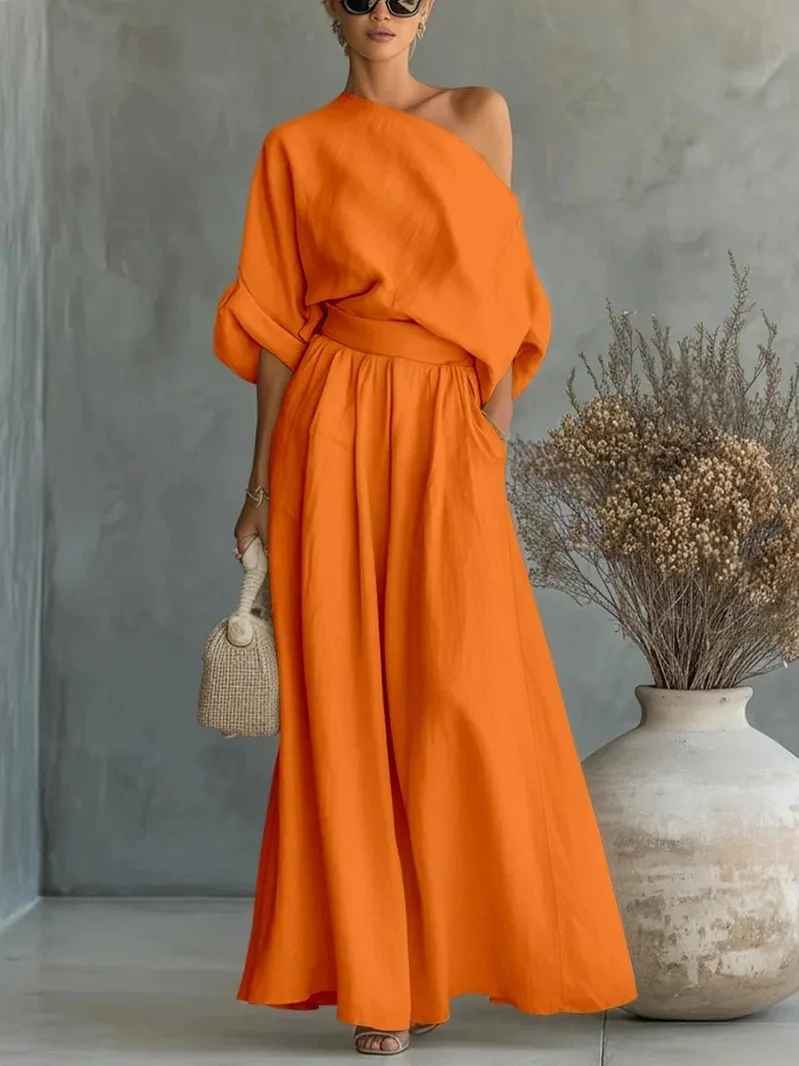 Eliza | Elegant Off-Shoulder Two-Piece Set