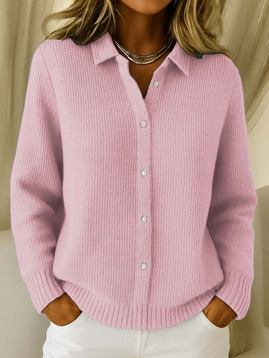 Beatrix | Collared Knit Cardigan