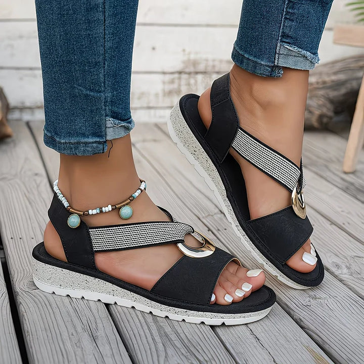 Emilia | Casual Buckle Flat Sandals