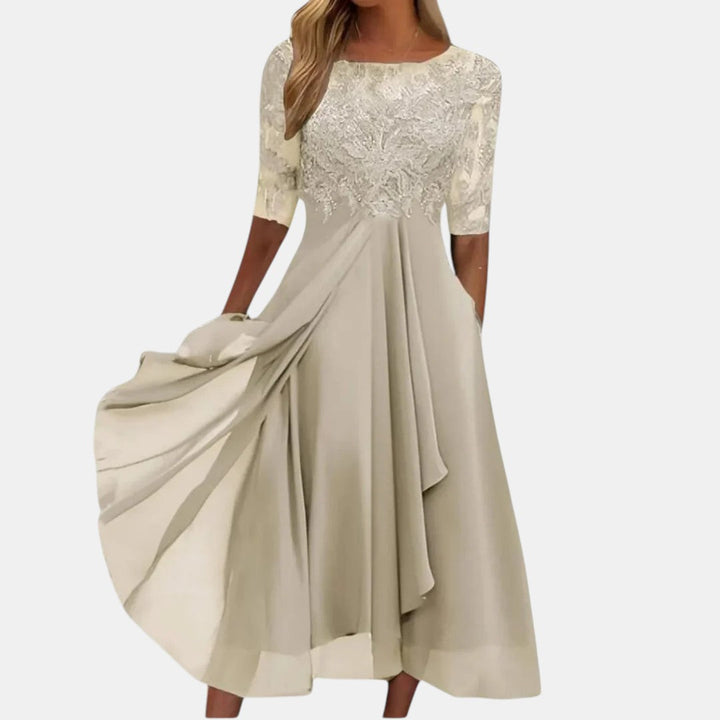 Maria | Elegant Lace Midi Dress