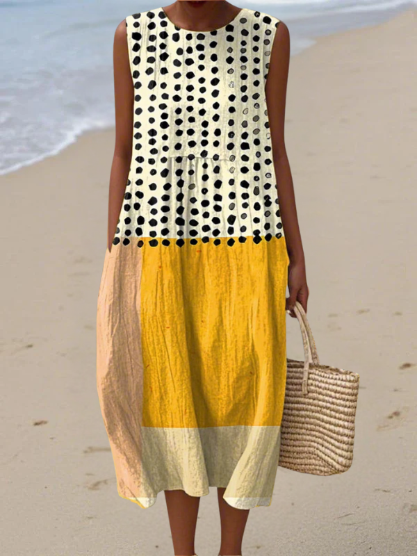 Bella | Casual Colorblock Midi Dress