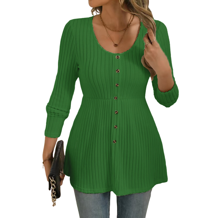 Dolly | Polished Round Neck Long Sleeve Top