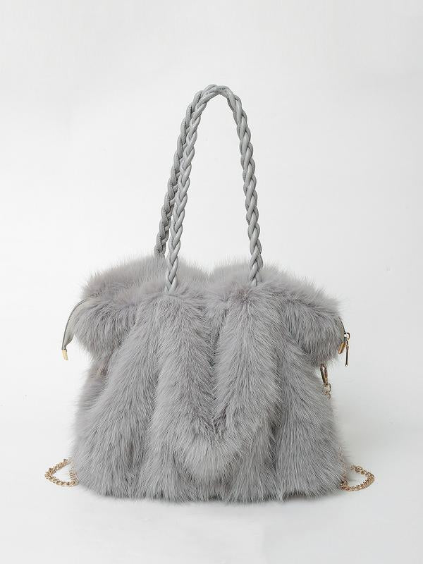Charlotte | Versatile Plush Velvet Shoulder Tote Bag