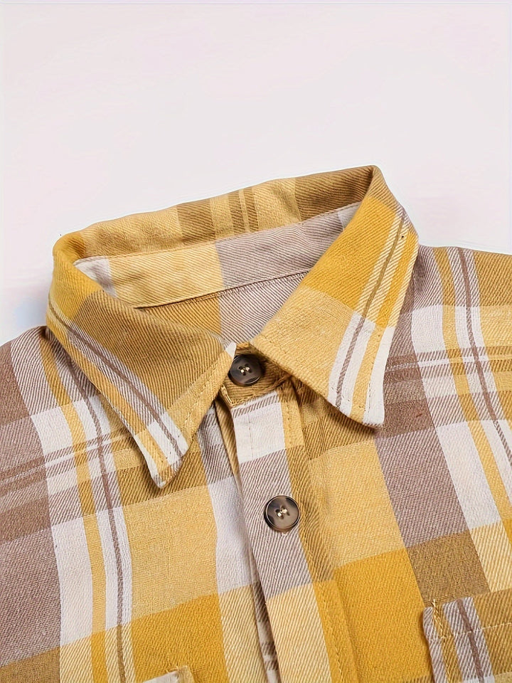 Wendy | Elegant Checkered Blouse