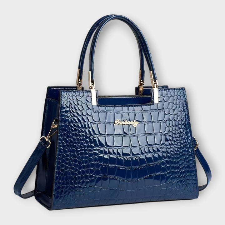 Maison Verdelle | Shiny Crocodile Skin Pattern Handbag