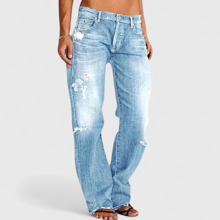 Olivia | Elegant Distressed Jeans