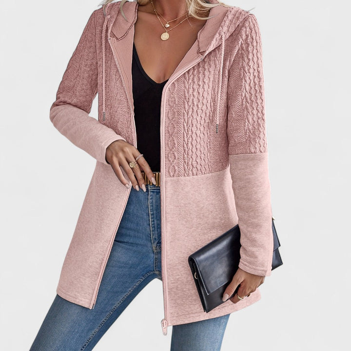 Valentino | Elegant Hooded Grey Cardigan for Women
