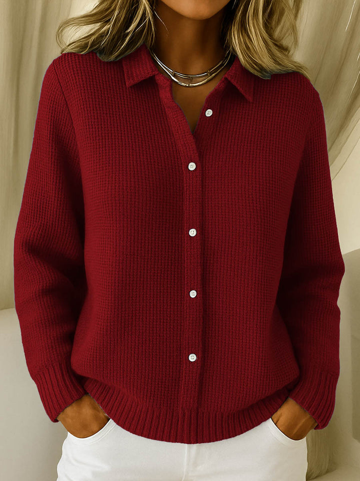 Beatrix | Collared Knit Cardigan
