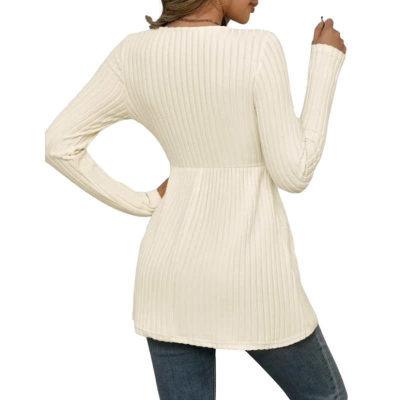 Dolly | Polished Round Neck Long Sleeve Top