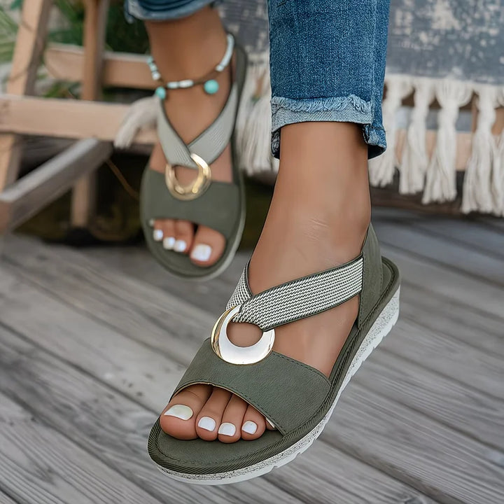 Emilia | Casual Buckle Flat Sandals