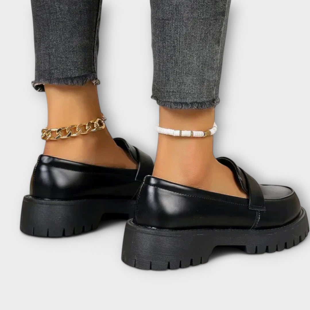Zelvana | Moccasins with Satin Wedges