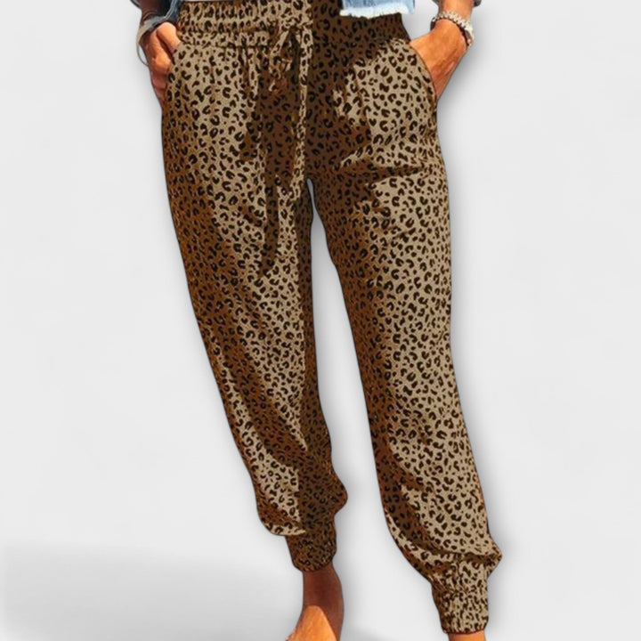 Feli | Wide-Leg Leopard Print Pants