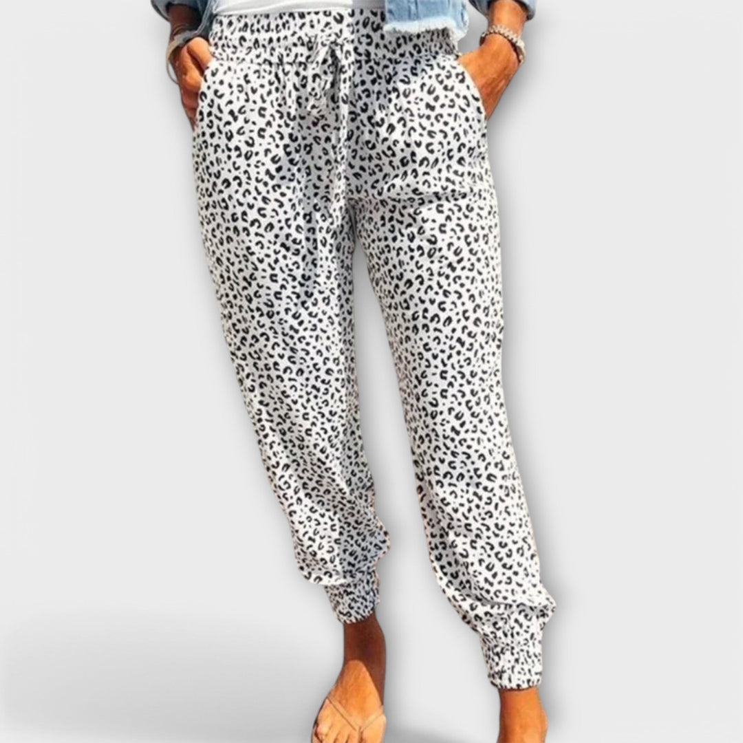 Feli | Wide-Leg Leopard Print Pants