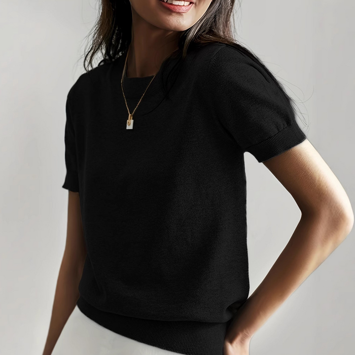 Tally | Casual Short Sleeve Crew Neck Top
