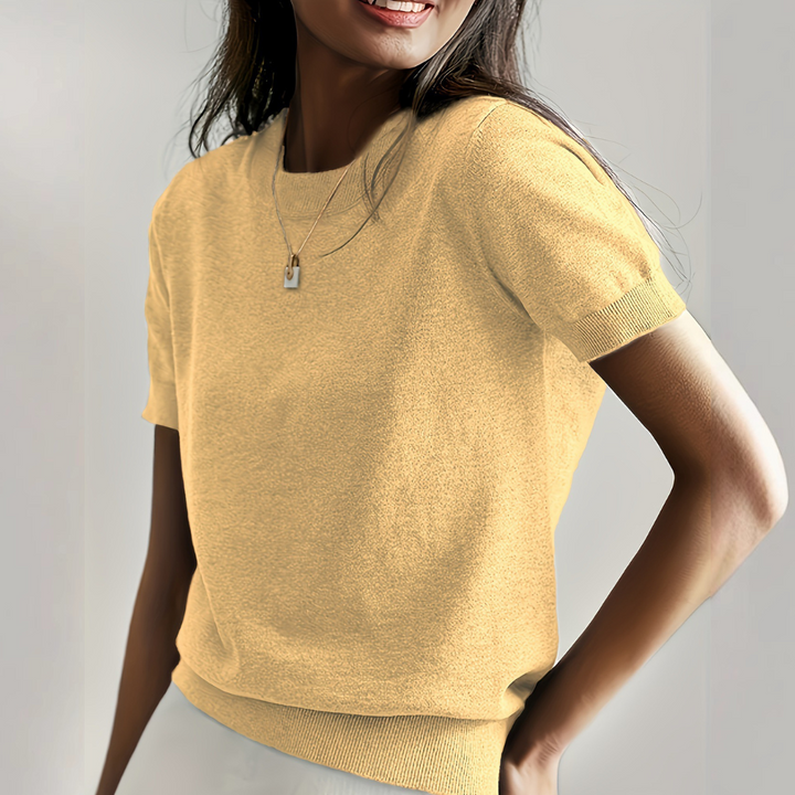 Viane | Casual Short Sleeve Crew Neck Top