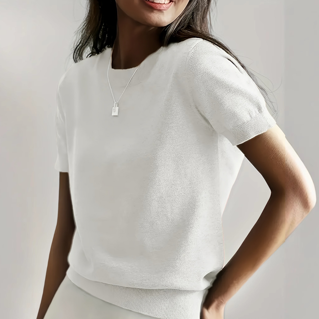 Viane | Casual Short Sleeve Crew Neck Top