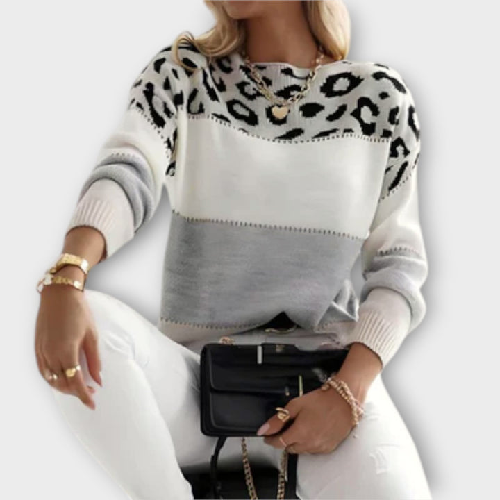 Cheyenne | Jumper With Leopard Print