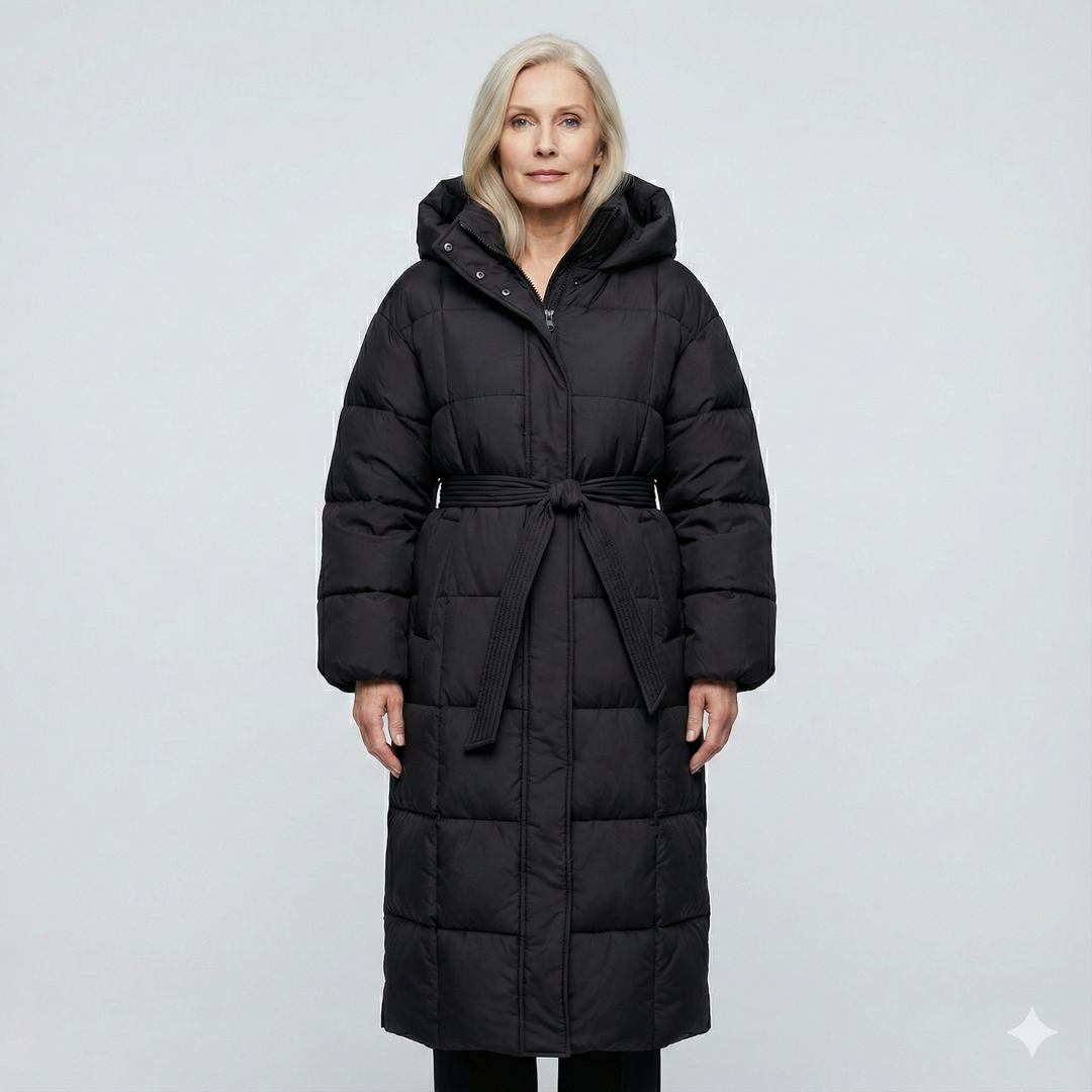 Carmen | Long Belted Puffer Coat