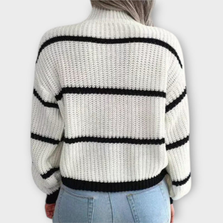 Chavala | Striped Turtleneck Jumper