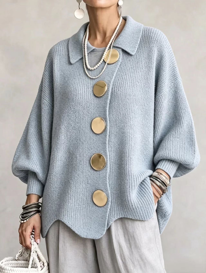 Stephanie | Oversized Cardigan with Statement Buttons