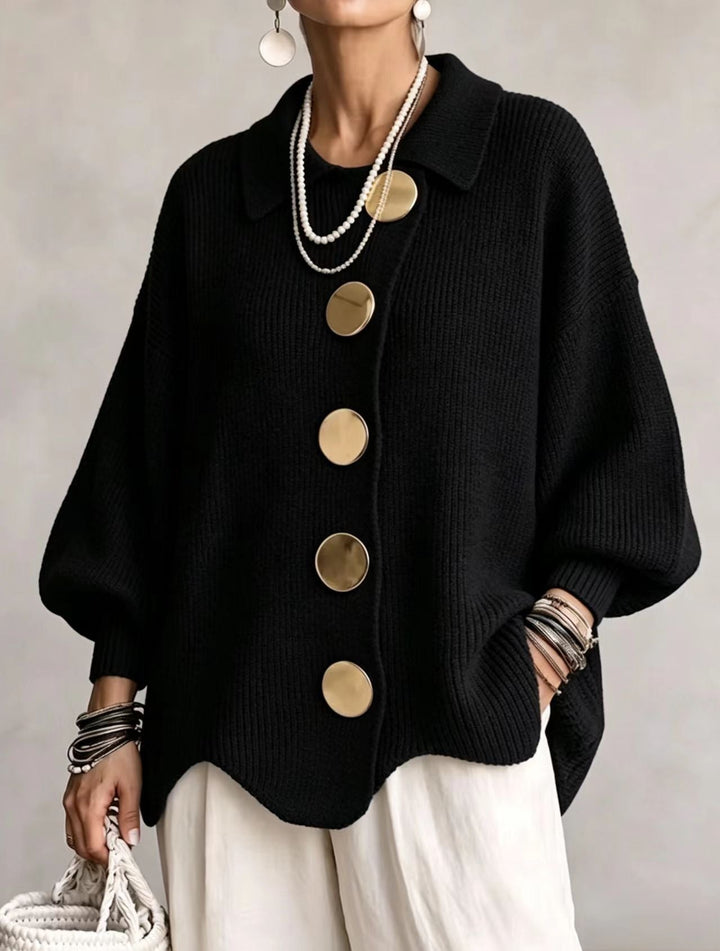 Stephanie | Oversized Cardigan with Statement Buttons