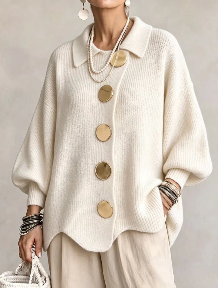 Stephanie | Oversized Cardigan with Statement Buttons