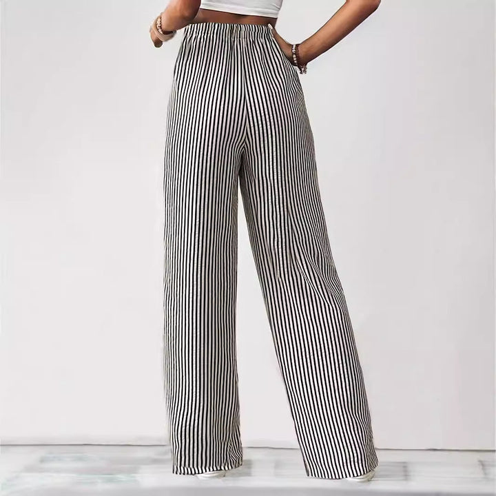 Hollis | Wide-Leg Striped Trousers