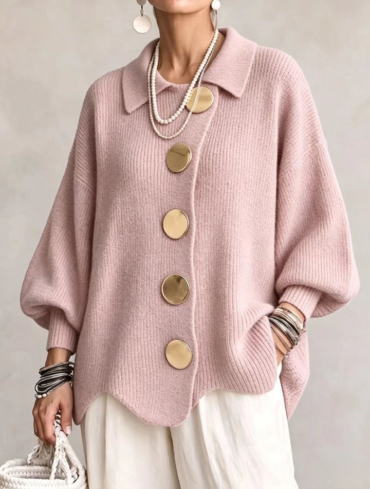 Stephanie | Oversized Cardigan with Statement Buttons