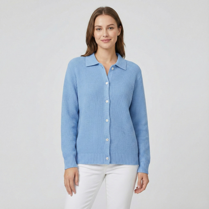 Beatrix | Collared Knit Cardigan