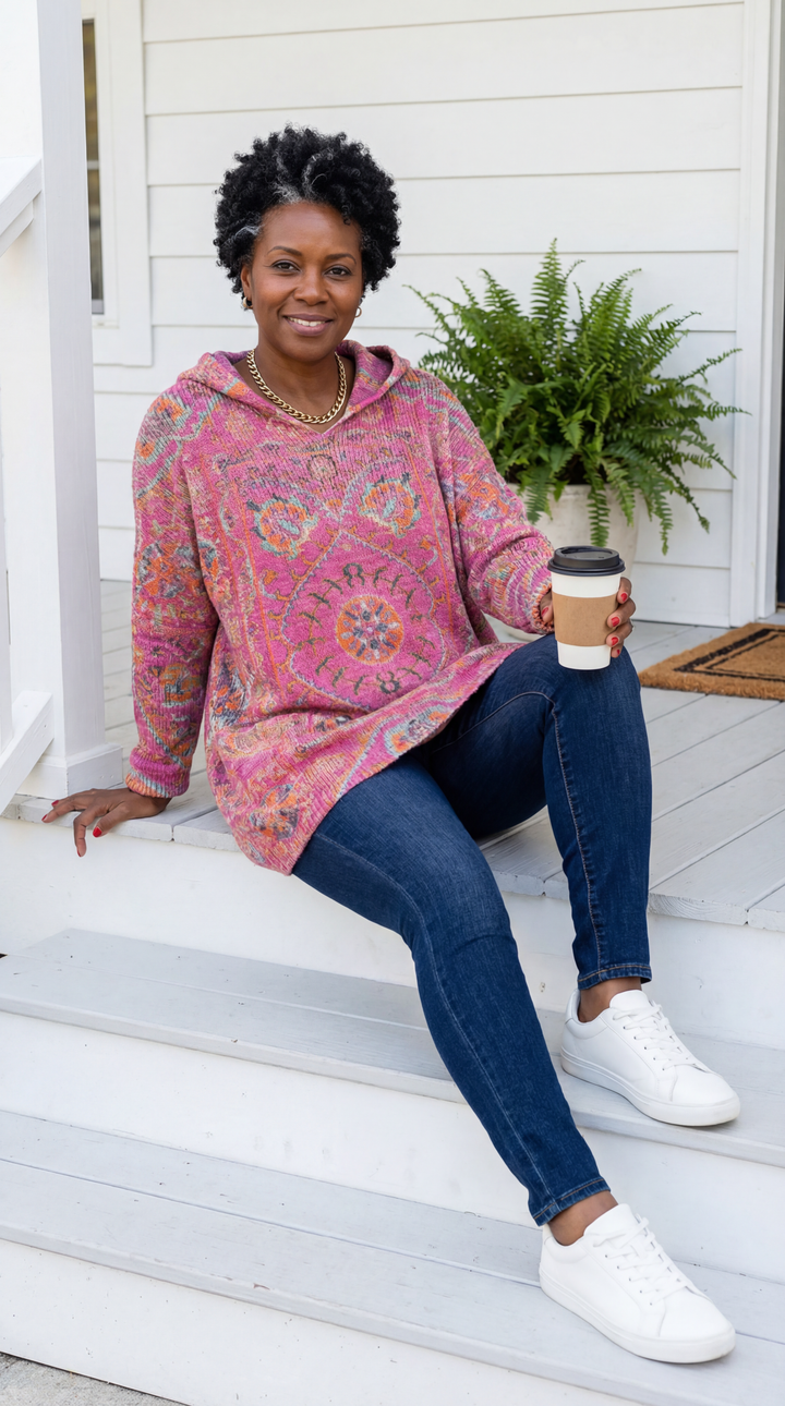 Aimee | Cozy Hooded Knit Sweater