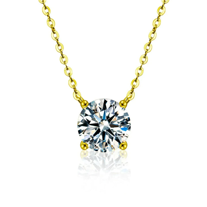 Gold-Plated Necklace with Zircons