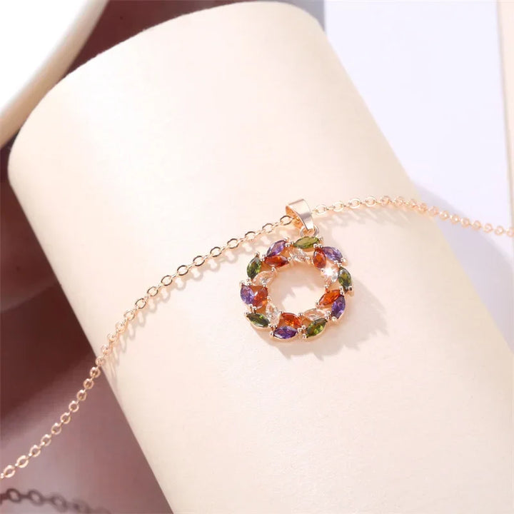 Necklace with Luminous Rainbow Pendant
