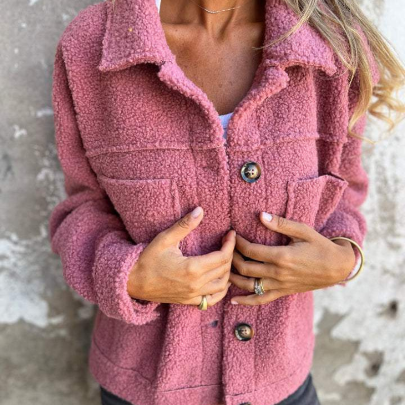Nancy | Soft Faux Fur Button Jacket