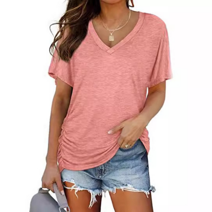 Eily | Classic V-Neck Loose Fit Shirt