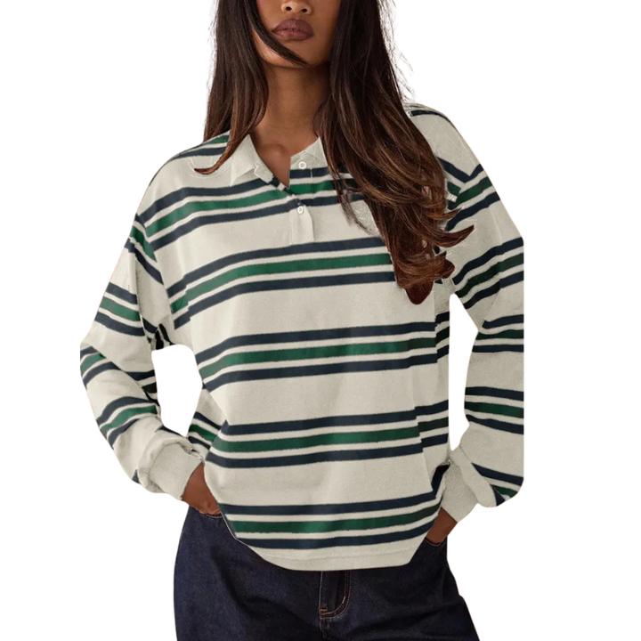Aiko | Refined Striped Long Sleeve Top