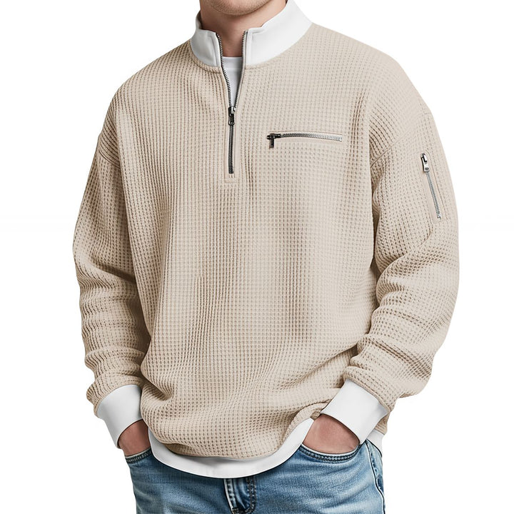 George | Waffle Quarter-Zip Jumper