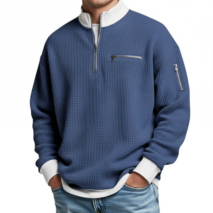 George | Waffle Quarter-Zip Jumper