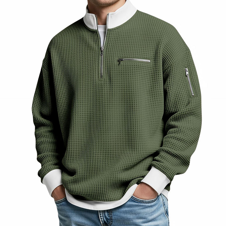George | Waffle Quarter-Zip Jumper