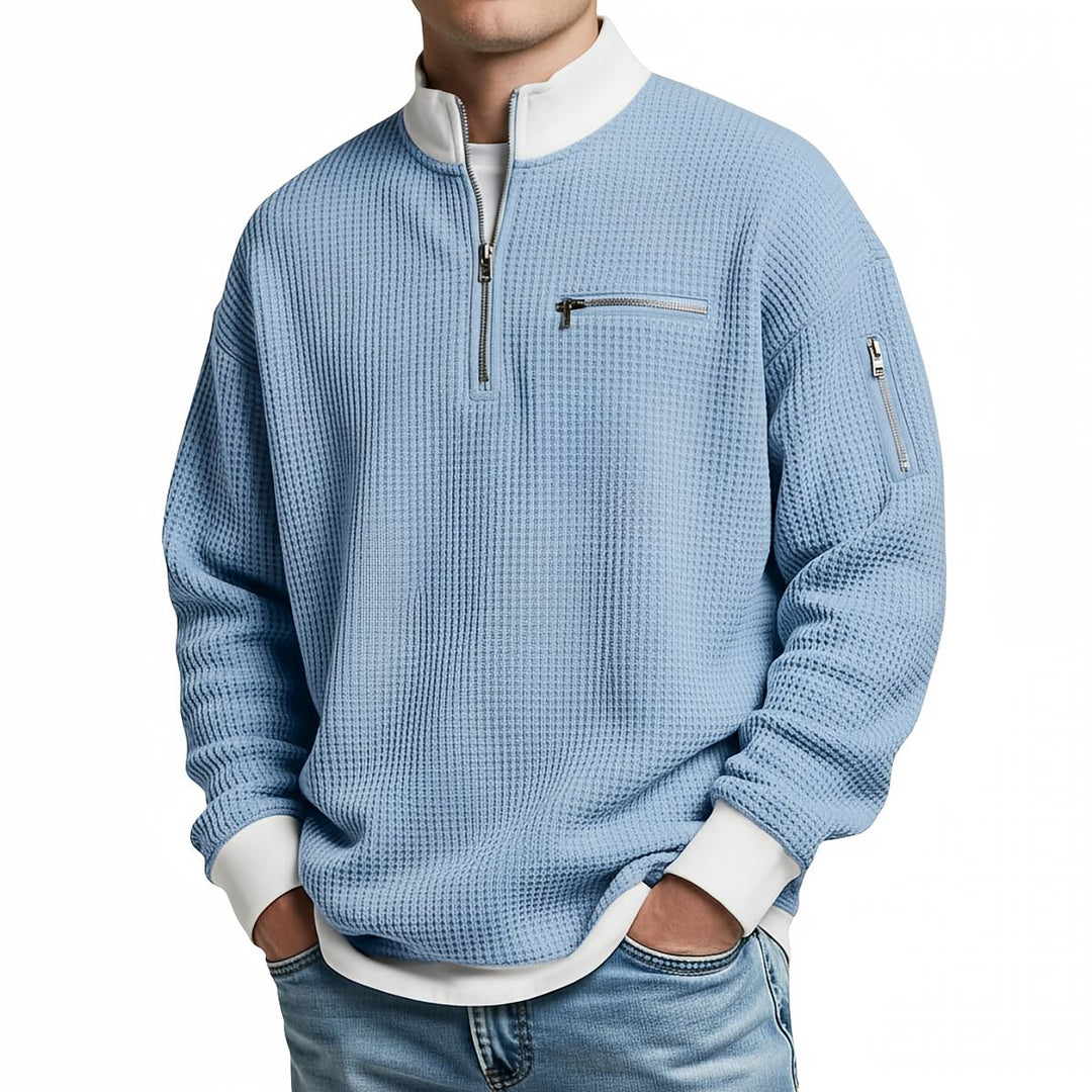 George | Waffle Quarter-Zip Jumper