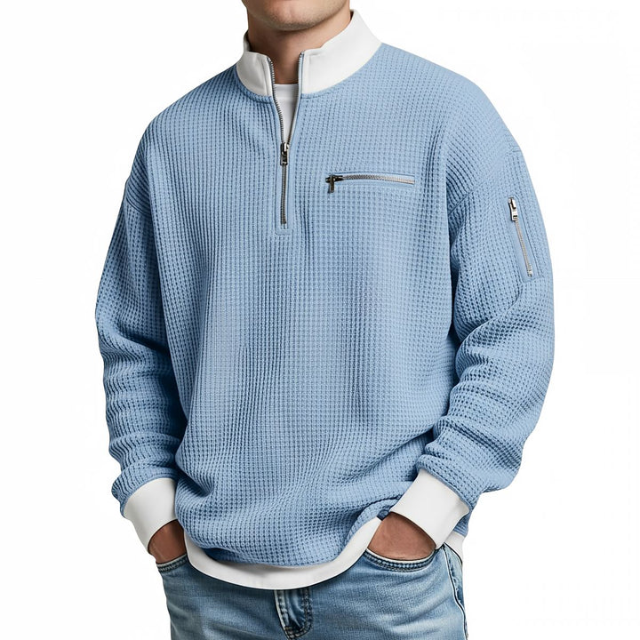 George | Waffle Quarter-Zip Jumper