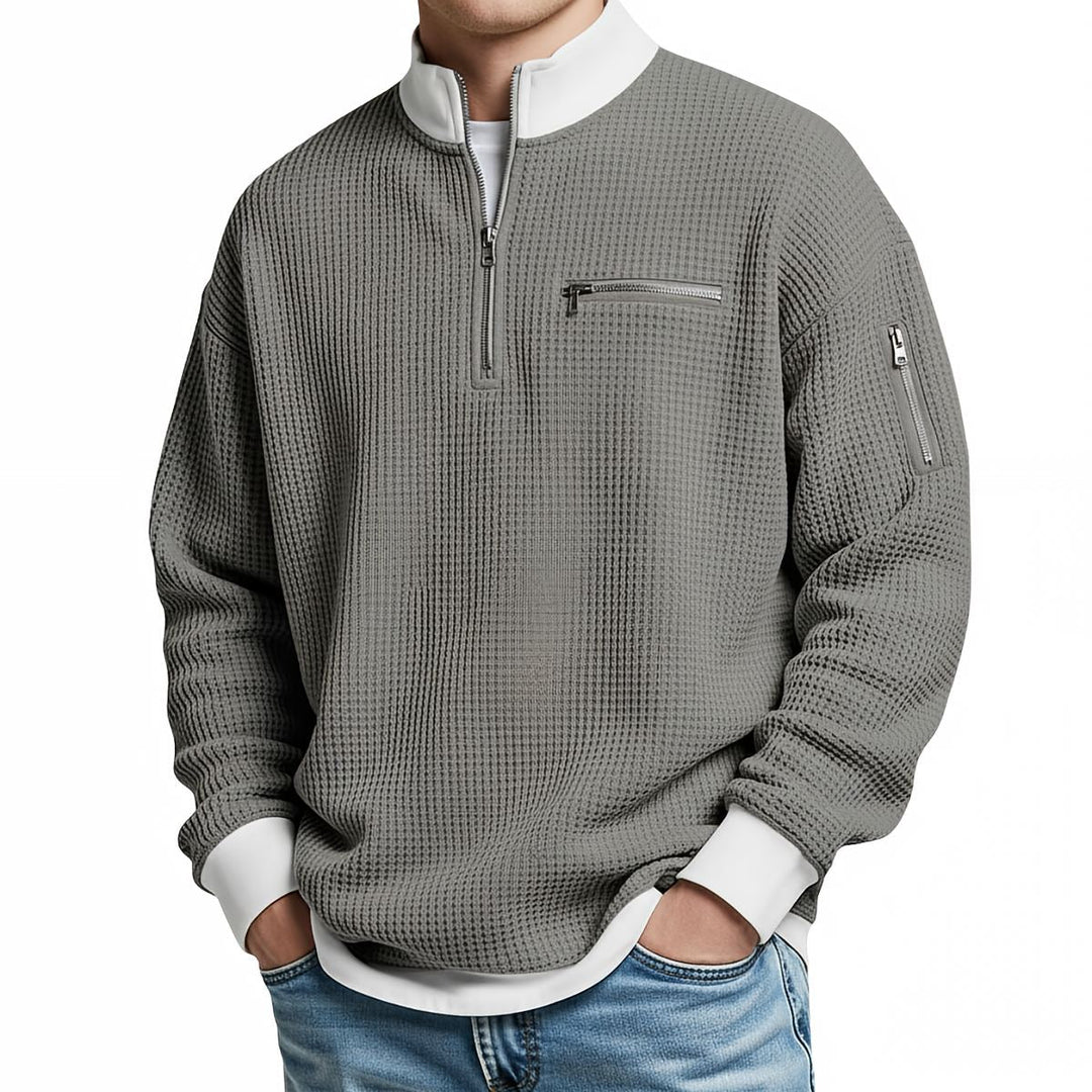 George | Waffle Quarter-Zip Jumper