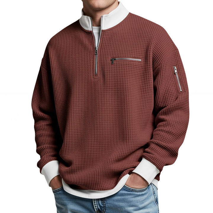 George | Waffle Quarter-Zip Jumper